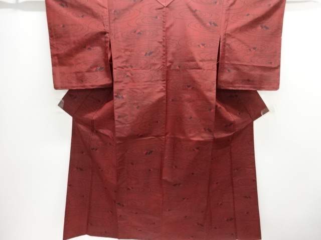JAPANESE KIMONO / HITOE / OSHIMA TSUMUGI / UNUSED / WOVEN ZEN GARDEN